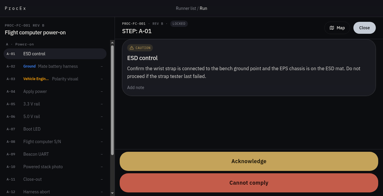 ProcEx run step